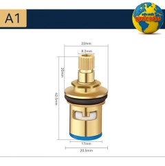 Ruột Vòi Sen Lạnh 21mm Bằng Đồng Thau – Óc Vòi Nước Đĩa Sứ Siêu Bền