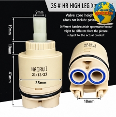 Lõi Vòi Nước Nóng Lạnh 35mm Chân Vừa | Lõi Vòi Nước Gật Gù Cao 61.5mm Chân 35mm