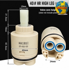 Lõi Vòi 40mm Dáng Dài Chân Đôn | Ruột Chia Nước Phi 40 Khoảng Cách Chân 24mm