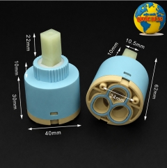 Lõi Vòi 40mm Ty Vuông 10.5mm | Cartridge Phi 40 Chân Phẳng Lùn Chính Hãng