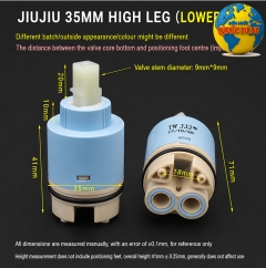 Ruột Vòi Nước Nóng Lạnh Phi 35 Chân Cao | Cartridge Vòi Nước 35mm Có Chân Đôn