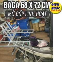 Baga giá chở hàng mở cốp xe đổ xăng đa năng  68 x 72 cm