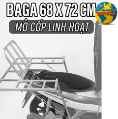 Baga giá chở hàng mở cốp xe đổ xăng đa năng  68 x 72 cm