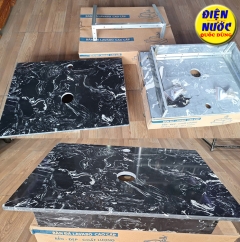 Bàn đá lavabo 70x49cm kèm pát treo – Mặt đá sang trọng, dễ lắp đặt
