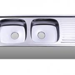 Chậu rửa inox Hwata BDC3, hai hộc, một cánh 