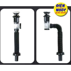 Bộ xả chậu rửa mặt lavabo ruột gà chống hôi tuyệt đối