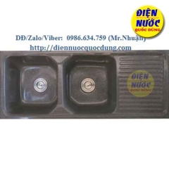 Bồn rửa chén đá nhận tạo 2 hộc 1 cánh CD04