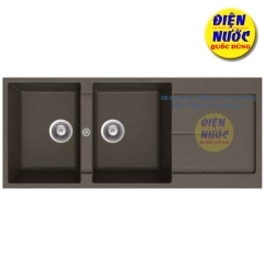 Chậu rửa bát đá nhận tạo  2 hộc 1 cánh CD11