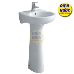 Chậu rửa mặt treo tường mini INAX chân dài L-282V/L-284VD + vòi LFV-17