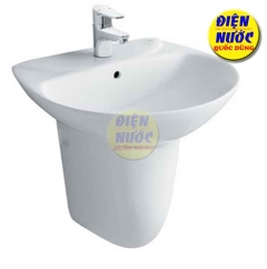 Chậu rửa mặt sứ treo tường chân ngắn Inax L-285V/L-288VC & Vòi lavabo LFV-212S