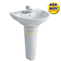 Chậu rửa mặt lavabo chân dài Inax L-288V/L-288VD & Vòi lavabo AMV-90 tự động