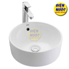 Chậu rửa mặt đặt bàn đá hình tròn INAX AL-295V & Vòi lavabo LFV-502SH cổ cao