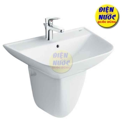 Chậu rửa mặt treo tường đẹp Inax L-297V/L-297VC & Vòi lavabo LFV-2002S