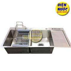 Chậu rửa chén 2 ngăn lớn SUS 304 10048DT