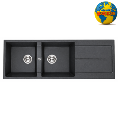 Chậu rửa bát đá nhận tạo  2 hộc 1 cánh CD11