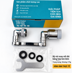 Đầu nối vòi nước thông xoay 1080 độ Đầu Vòi Phun Nước vòi nước tăng áp 2 chế độ nước