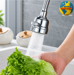 Đầu Nối Vòi Nước Rửa Bát Rửa Chén Thông Minh Điều Chỉnh 2 Chế Độ Nước Chảy Xoay 360 Độ