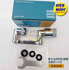 Đầu nối vòi nước thông xoay 1080 độ Đầu Vòi Phun Nước vòi nước tăng áp 2 chế độ nước