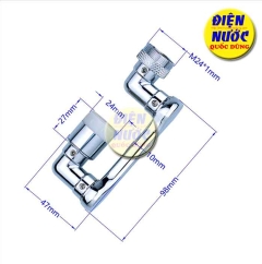 Đầu Nối Vòi Nước Xoay 1080 Độ Bằng ABS Chống Văng 2 chế độ nước