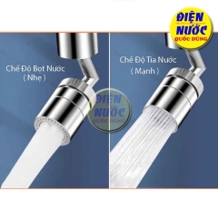 Đầu nối tăng áp xoay 720 độ thiết kế thông minh hai chế độ nước nhỏ gọn