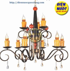  Đèn chùm nến xi đồng đơn giản hợp kim Atimon NC2029/9