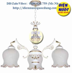 Mẫu đèn chùm đơn giản xi đồng hợp kim Atimon NC009/3