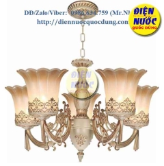 Đèn chùm phong cách bắc âu 5 tay giá rẽ hợp kim Atimon xi đồng NC8217/5