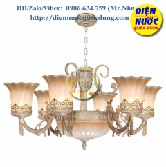 Đèn chùm bếp xi đồng hợp kim Atimon 6 tay NC8217/6