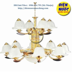 Đèn chùm khách sạn xi đồng cổ điển hợp kim Atimon NC8903/12