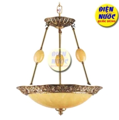 Đèn thả đơn bằng đồng trang trí 2 bóng NC757