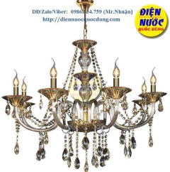 Đèn thả trần phòng khách bóng nến thủy tinh NC2064/8