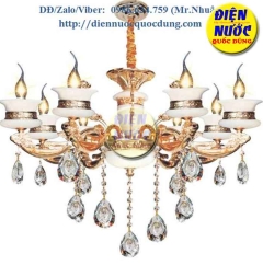 Giá đèn chùm phòng ngủ thủy tinh bóng nến NC5056/8