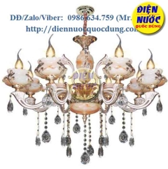 Giá đèn chùm led thủy tinh bóng nến NC7076/8