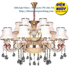 Đèn chùm kiểu ý bóng nến thủy tinh NC7143/10+5