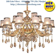 Hình đèn chùm thủy tinh bóng nến NC87058/10+5