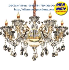 Đèn chùm phòng khách nhỏ đẹp thủy tinh bóng nến NC9005/8 LED