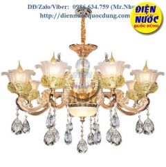 Đèn chùm hiện đại phòng khách thủy tinh bóng nến NC9039/10+5