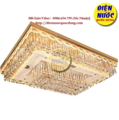 Đèn ốp trần đơn giản chữ nhật Pha Lê áp trần NC9156C