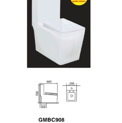 Bồn cầu nhập khẩu Gama GMBC908 xả nước êm
