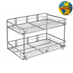 Kệ chén inox treo tường thông minh 2 tầng