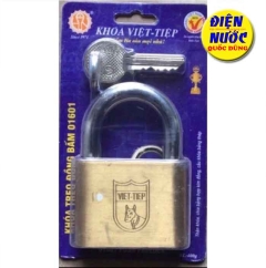 Ổ khóa treo đồng bấm Việt tiệp 01601 ( cỡ lớn- 6cm)
