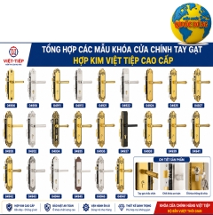 Khóa Cửa Chính Tay Gạt Hợp Kim Việt Tiệp Cao Cấp Chính Hãng