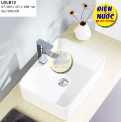 Chậu Lavabo nổi chữ nhật rửa mặt đặt bàn giả rẽ & REVIEW SẢN PHẨM
