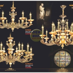 Đèn chùm đồng nến NC6031/8+8