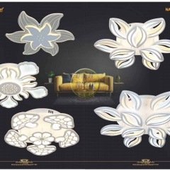 Đèn mâm ốp trần hiện đại LED áp trần NC047/6+3