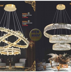 Đèn thả bàn ăn bằng đồng thau cổ điển NB9036A