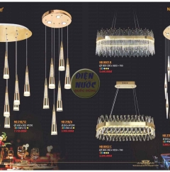 Đèn thả bàn ăn giá rẻ 12 bóng dài đẹp NB318/12