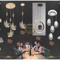Đèn led thả bàn ăn hiện đại 3 bóng NB026