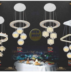 Đèn treo thả bàn ăn tròn tphcm hiện đại 4 bóng NB618/4