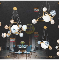 Đèn thả bàn đảo bếp 4 bóng đẹp HCM NB3114/4